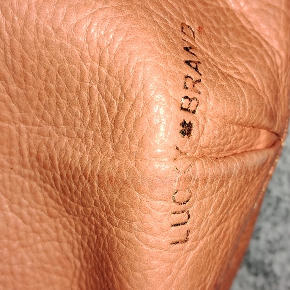 Lucky Brand Orange Leather Crossbody Bag - Picture 2 of 9